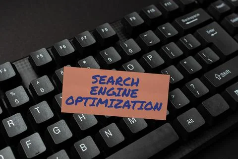 Handwriting text Search Engine Optimization. Business concept Increase of Foto stock