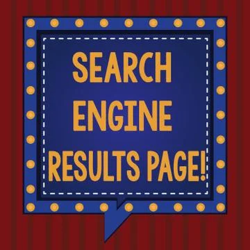 Handwriting text Search Engine Results Page. Concept meaning Website created to Stock Illustration