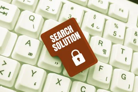 Handwriting text Search Solution. Conceptual photo an action or process of Stock Photos