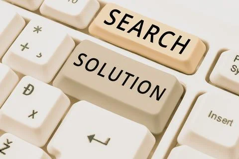 Handwriting text Search Solution. Conceptual photo finding the appropriate Stock Photos