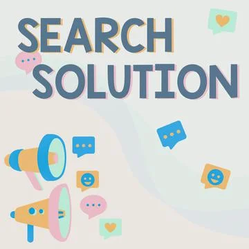 Handwriting text Search Solution. Internet Concept finding the appropriate Stockillustratie