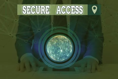 Handwriting text Secure Access. Concept meaning enhance the security and Foto stock