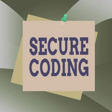 Handwriting text Secure Coding. Concept meaning Applied to avoid the Stock Illustration