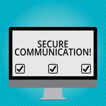 Handwriting text Secure Communication. Concept meaning preventing unauthorized 스톡 일러스트