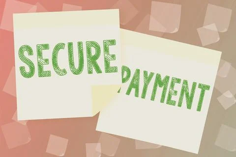Handwriting text Secure PaymentSecurity of Payment refers to ensure of paid even Ilustração Stock