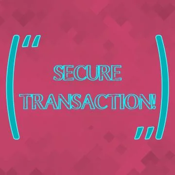 Handwriting text Secure Transaction. Concept meaning a transaction intended to イラスト素材