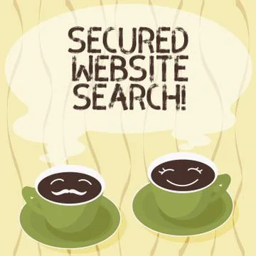 Handwriting text Secured Website Search. Concept meaning browser and website Stock Illustration