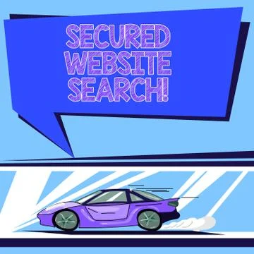 Handwriting text Secured Website Search. Concept meaning browser and website Stock Illustration
