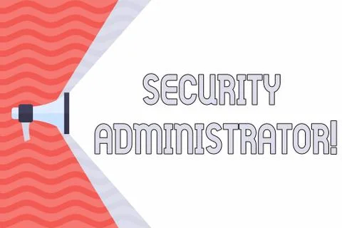 Handwriting text Security Administrator. Concept meaning demonstrating who 스톡 일러스트