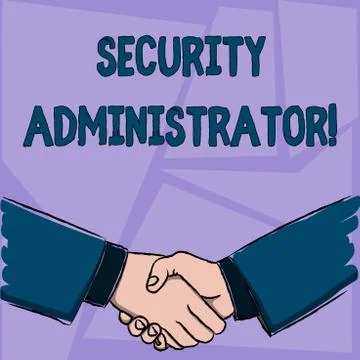 Handwriting text Security Administrator. Concept meaning demonstrating who Stock Illustration