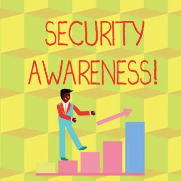 Handwriting text Security Awareness. Concept meaning educating employees about Stock Illustration