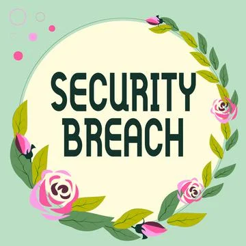 Handwriting text Security Breach. Conceptual photo incident that results in 库存插图