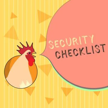 Handwriting text Security Checklist. Concept meaning Protection of Data and Stock Illustration
