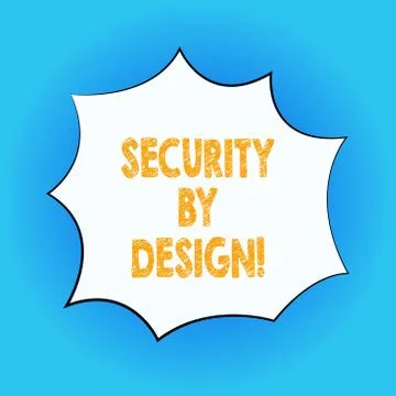 Handwriting text Security By Design. Concept meaning software has been designed Stock Illustration