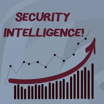Handwriting text Security Intelligence. Concept meaning protecting an Illustrazione stock