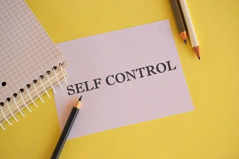 Handwriting text Self Control. Concept meaning Responsibility over a situatio Stock Photos