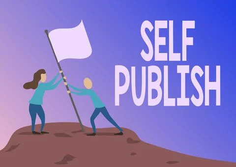 Handwriting text Self Publish. Concept meaning writer publish piece of ones work Stock Illustration