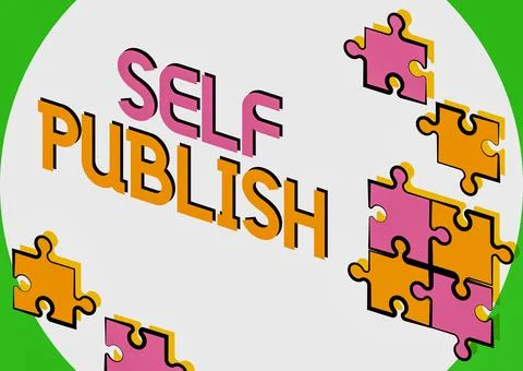 Handwriting text Self Publish. Word Written on writer publish piece of ones work Stock Illustration