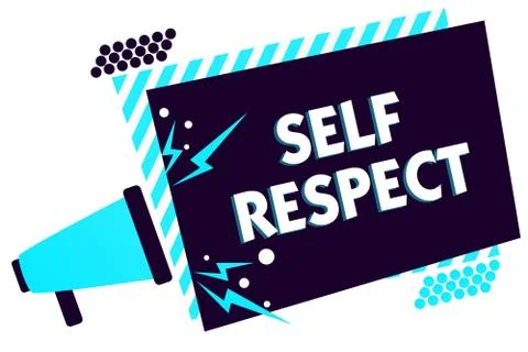 Handwriting text Self Respect. Concept meaning Pride and confidence in oneself Stock Illustration