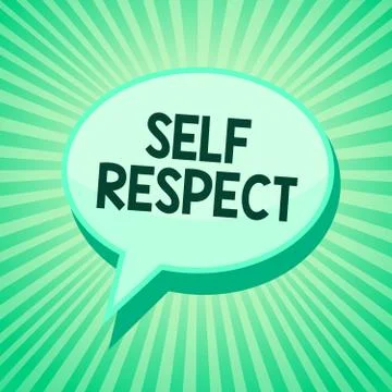 Handwriting text Self Respect. Concept meaning Pride and confidence in oneself Stock Illustration