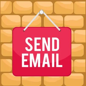 Handwriting text Send Email. Concept meaning the system for using computers to 스톡 일러스트