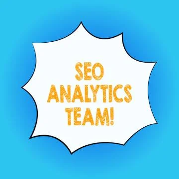 Handwriting text Seo Analytics Team. Concept meaning showing who make process 스톡 일러스트