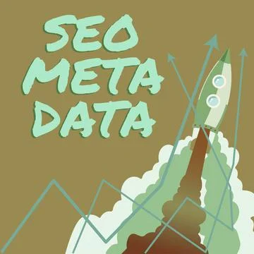 Handwriting text Seo Meta Data. Conceptual photo Search Engine Optimization Stock Illustration