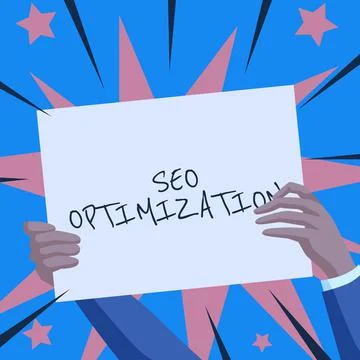 Handwriting text Seo Optimization. Word Written on process of affecting online Stock Illustration