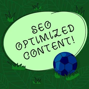 Handwriting text Seo Optimized Content. Concept meaning Making website pages Illustrazione stock