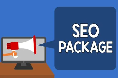 Handwriting text Seo Package. Concept meaning practice of search engine Stock Illustration