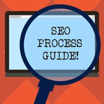 Handwriting text Seo Process Guide. Concept meaning set actions improve online Stockillustratie