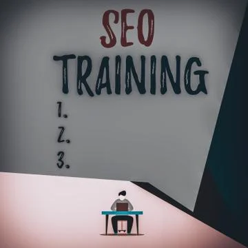 Handwriting text Seo Training. Concept meaning learn specific knowledge improve 스톡 일러스트