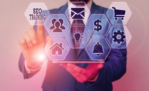 Handwriting text Seo Training. Concept meaning learn specific knowledge improve 写真素材