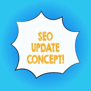 Handwriting text Seo Update Concept. Concept meaning improve online visibility Illustrazione stock