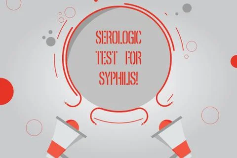 Handwriting text Serologic Test For Syphilis. Concept meaning Laboratory tests 스톡 일러스트