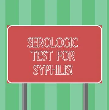Handwriting text Serologic Test For Syphilis. Concept meaning Laboratory tests Stock Illustration