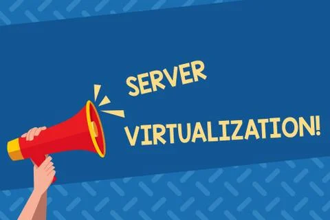 Handwriting text Server Virtualization. Concept meaning allow for more than one Stock Illustration