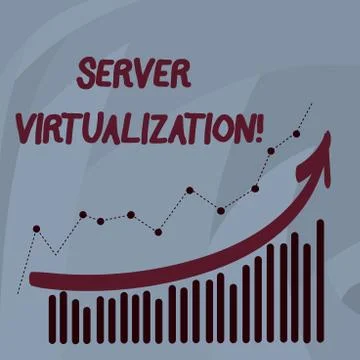 Handwriting text Server Virtualization. Concept meaning allow for more than one Stock Illustration