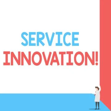 Handwriting text Service Innovation. Concept meaning Improved Product Line Stock Illustration