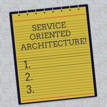 Handwriting text Service Oriented Architecture. Concept meaning Central 스톡 일러스트