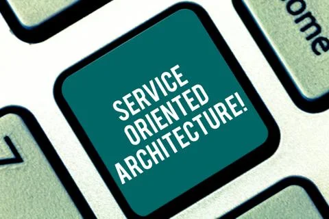 Handwriting text Service Oriented Architecture. Concept meaning Central Stock Photos