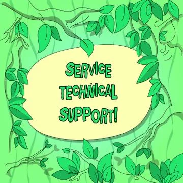 Handwriting text Service Technical Support. Concept meaning services that Illustrazione stock