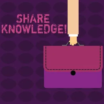 Handwriting text Share Knowledge. Concept meaning exchanged among showing Stock Illustration