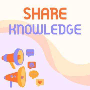 Handwriting text Share Knowledge. Conceptual photo teaching others what I learnt Stock Illustration