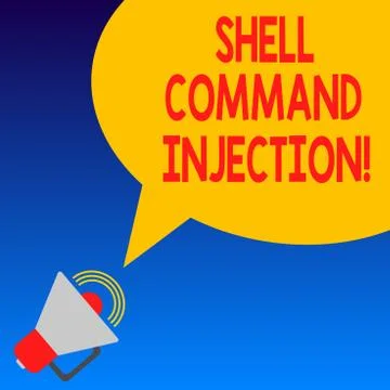 Handwriting text Shell Comanalysisd Injection. Concept meaning used by hackers Stock-Illustration