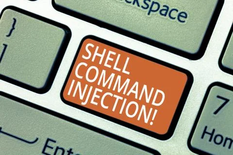 Handwriting text Shell Comanalysisd Injection. Concept meaning used by hackers Stock Photos