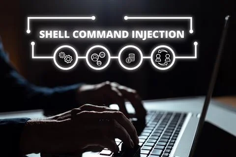 Handwriting text Shell Command Injection. Conceptual photo used by hackers to Foto stock