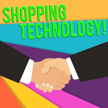 Handwriting text Shopping Technology. Concept meaning advancing innovations in Stock Illustration