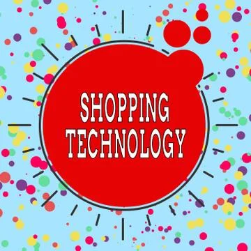Handwriting text Shopping Technology. Concept meaning advancing innovations in Stock Illustration