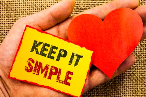 Handwriting text showing Keep It Simple. Business concept for Simplicity Easy Stock Illustration